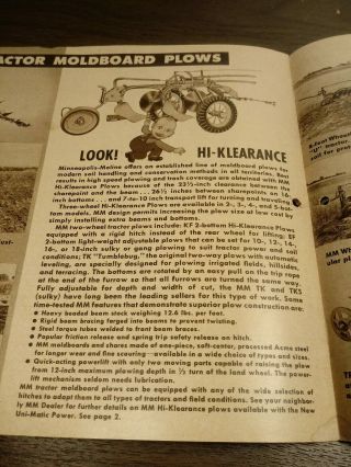 1949 Minneapolis Moline Calendar Brochure OROVILLE Tractor & Equipment Co. 6