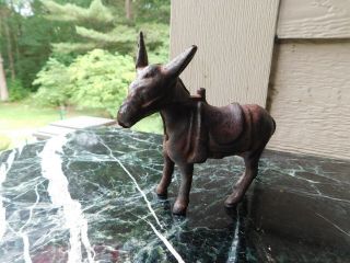 Vintage/antique Cast Iron Still Bank Donkey,  4 1/2 " Tall