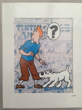Tintin - Hand Drawn & Hand Painted Cel