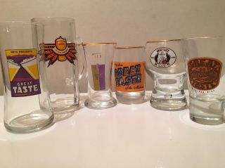 (6) Different Great Taste Of The Midwest Beer Glasses Madison,  Wi 2001 - 2008 Gtom