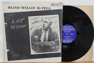 Blind Willie Mctell Lp “last Session” Bluesville 1040 Orig Rvg Mono