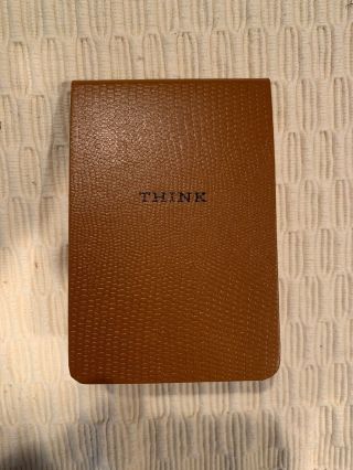 Two Vintage Tan Ibm Think Pocket Memo Note Pad With Refills