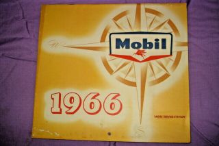 1966 Mobile Oil Company Calendar - - No Writing In Or On Calendar