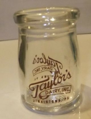 Vintage Acl Mini Creamer Milk Bottle Taylor 