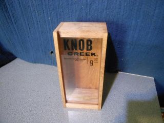 Knob Creek Kentucky Bourbon Whisky Collectible Wood Display Box Bar Man Cave Gbo