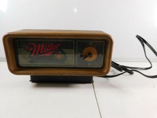 Vintage Miller Beer Motion Sign Clock Light 1985