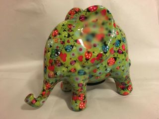Pomme - Pidou Jim The Elephant Ceramic Money Bank Green With Tag