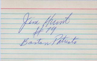 Jim Hunt - Signed Index Card