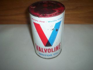 Vintage Valvoline 1 Imperial Quart Oil Can Tin Canada (all Tin Can)