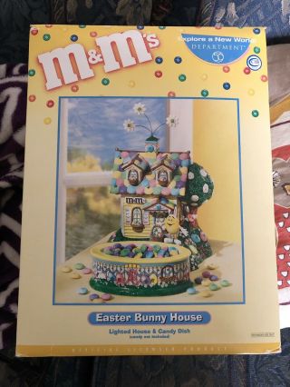 M & M Lighted Easter Bunny House & Candy Dish