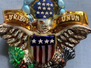 Radko E.  Pluribus Unum Eagle/ Stars & Stripes Shield Decorative Ornament 2