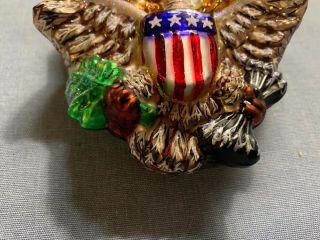 Radko E.  Pluribus Unum Eagle/ Stars & Stripes Shield Decorative Ornament 3