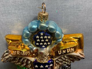 Radko E.  Pluribus Unum Eagle/ Stars & Stripes Shield Decorative Ornament 6