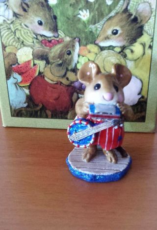 Wee Forest Folk M - 196a One Mouse Band Red Pants Retired