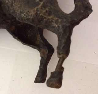 Antique Vintage Horse Cast Iron Bank Hammered Forged Pony Still Penny Bank Piggy 5