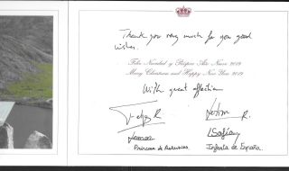 King Felipe Vi Of Spain Royal Family Signed Christmas 2018 Card