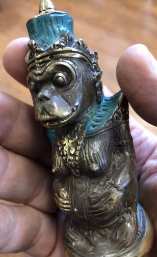 Temple Monkey God Hindu Buddha Statue 100 Casted Bronze Protection Prosperity 5