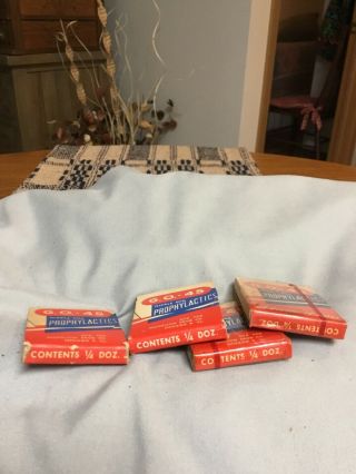 vintage - condoms - prophylactics - G.  O.  45 - Nicholson Drug - one dozen/box - old full - rare 7