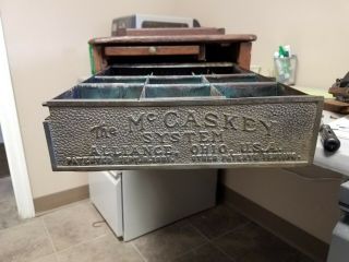Antique Cash Register Drawer The McCaskey System Register Inc SolidOak 7