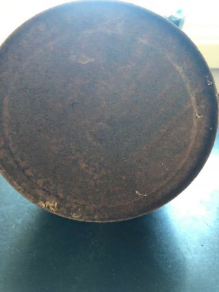 Vintage Folgers Golden Gate Steel Cut Coffee Can Rusty Lid 6