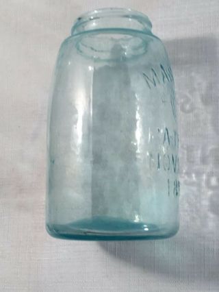 Antique Midget Pint Mason’s Keystone In Circle Patent Nov 30 th 1858 Fruit Jar 4