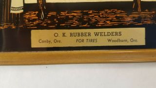 Vintage Thermometer Advertising Promotional O.  K.  Rubber Welders Woodburn,  OR 4