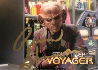 Armin Shimerman Hand Signed Sports Card Star Trek Ds9 Quark Ferengi