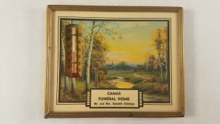 Vintage Thermometer Advertising Promotional Camas Funeral Home