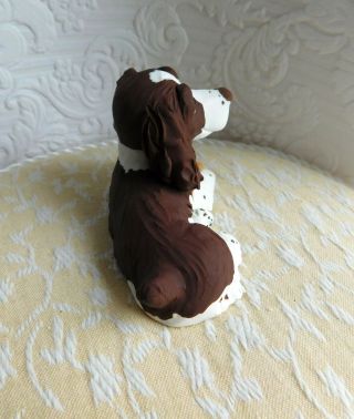 English Springer Spaniel with Teddy Bear Clay Sculpture by Raquel at theWRC 4