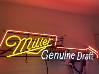 Miller Draft Vintage Rock N Roll Guitar Neon Beer Sign