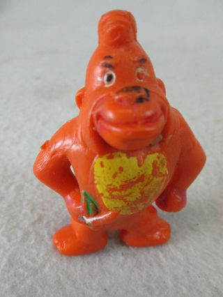 Vintage Orange Plastic Gorilla Ape 2 1/2 " Figure Banana Splits? Hong Kong