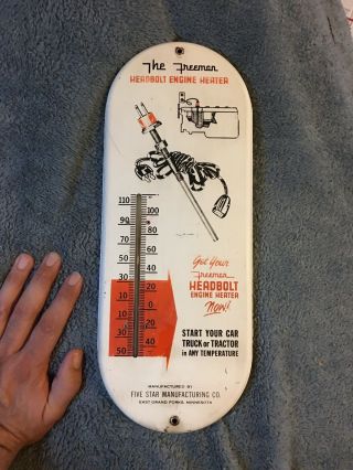 Antique Advertising Thermometer Trucking Automobile Car Oil Gas Tractor Racing