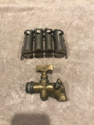 Antique Bull Spigot And Coin Change Collector