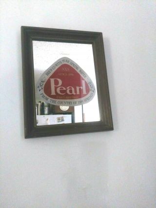 Vintage Pearl Beer Mirror