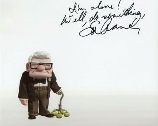 Ed Asner As Carl In Up Signed 8x10 Photo Pixar Disney Great Quote