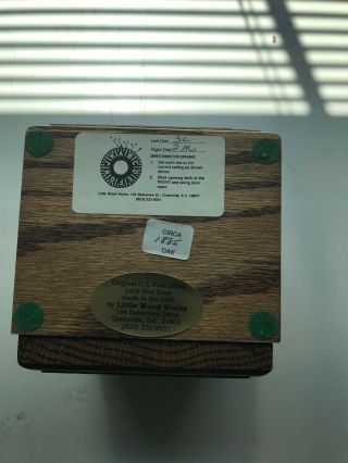 Vintage Post Office Combination Lock Box Coin Bank Oak Circa 1885 Unique Dials 2