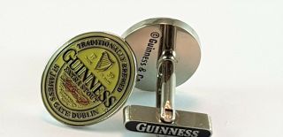 Guinness Extra Stout Beer Cufflinks St James Gate Dublin Official Stamped 4