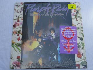 1984 Prince Purple Rain Vinyl Lp In Shrink Wrap & Hype Sticker,  Poster