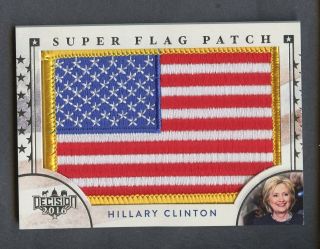 2016 Decision Hillary Clinton Usa Flag Patch
