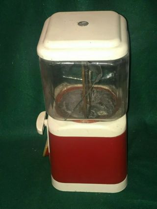 Vintage Oak Acorn 1 Cent Gum Ball Vending Machine READ 2