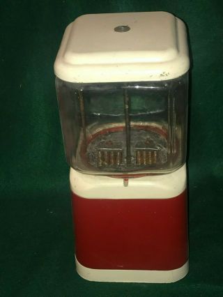 Vintage Oak Acorn 1 Cent Gum Ball Vending Machine READ 3