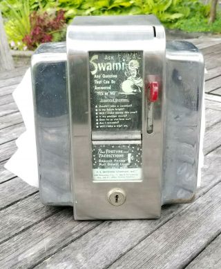 Coin Operated Swami Fortune Teller And Napkin Vending Machine Old Diner