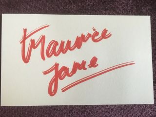 Maurice Jarre Hand Signed Autograph Card Film Score Composer