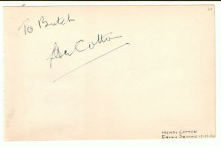 Henry Cotton Golfer,  Chris Barber Signed Autograph Album Page 1957