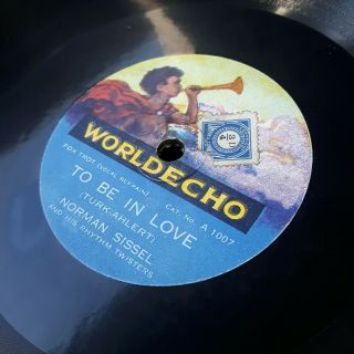 Rare 78rpm Worldecho Label Cecil Norman 1939 To Be In Love /chicken Or The Egg