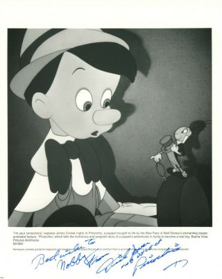 Dickie Jones 1927 - 2014 As Pinocchio Signed 8x10 Photo
