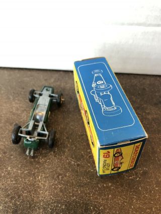 Vintage Matchbox 19 - Lotus Racing Car.  With RARE Orange Box 6