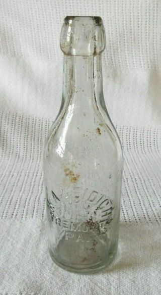 Rare Antique Empty H.  A.  Leidich Tremont,  Pa.  Glass Bottle Beer? Read
