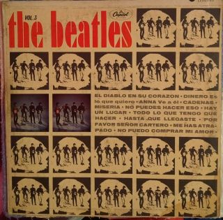 The Beatles Mexican Vinyl Lp Vol.  3 Capitol 1st Edition (black Label) Rare