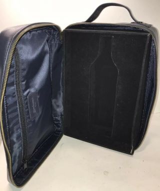 Johnnie Walker Whiskey Bill Amberg Blue Label Traveller Bag Blue Leather RARE 2